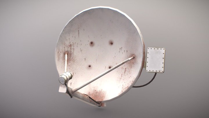 Sattelite Dish Antenna 3D Model