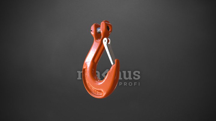 Крюк с вилочным зажимом 3D Model