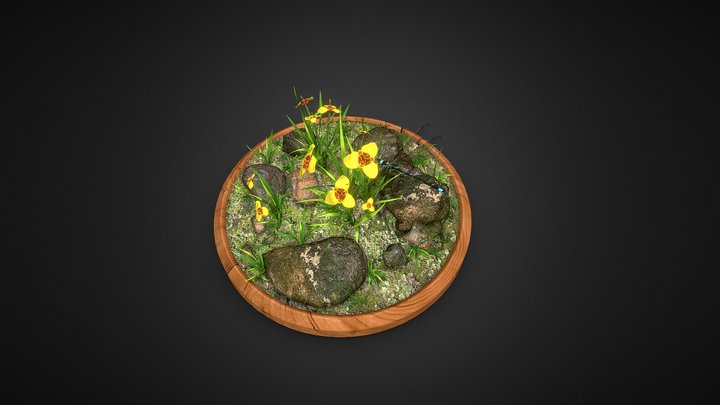 Dragonfly bonsai 3D Model