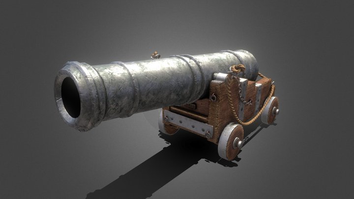 Naval cannon 3D Model