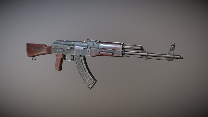 Weapon Example - AKM 3D Model