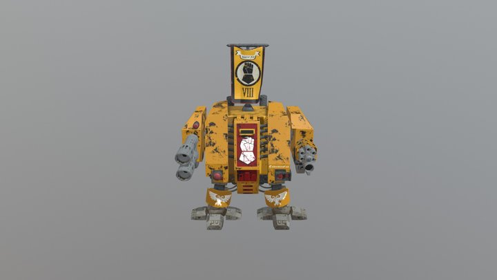 Low poly Dreadnought Imperial Fist 3D Model