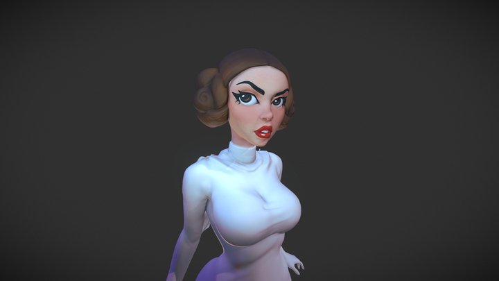 Princess Leia Pin Up 3D Model