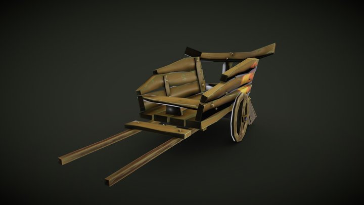 Bord Hocus (crummy wooden cart) 3D Model