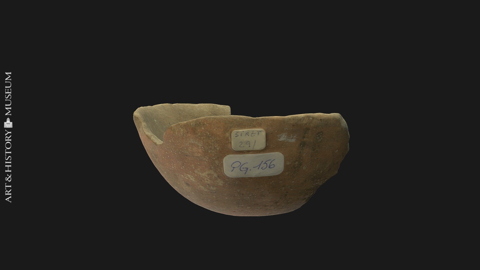 Fragment of a bowl with straight edge