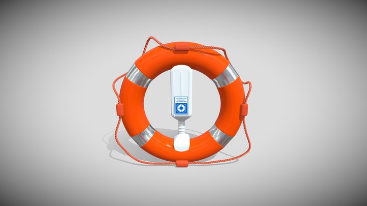 INFLATED LIFE RING BUOY 3D Model