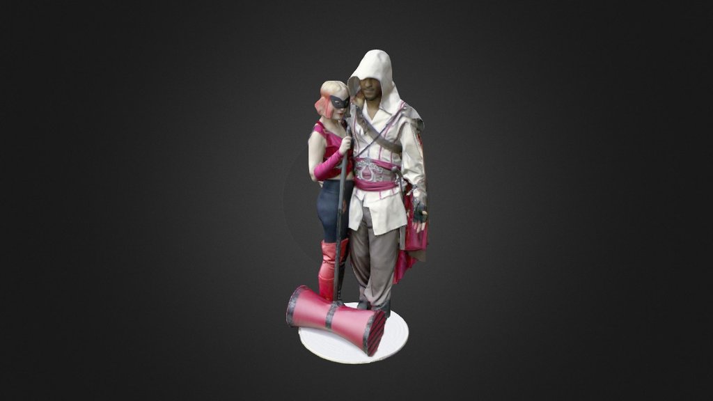 Ezio and Harley Quinn