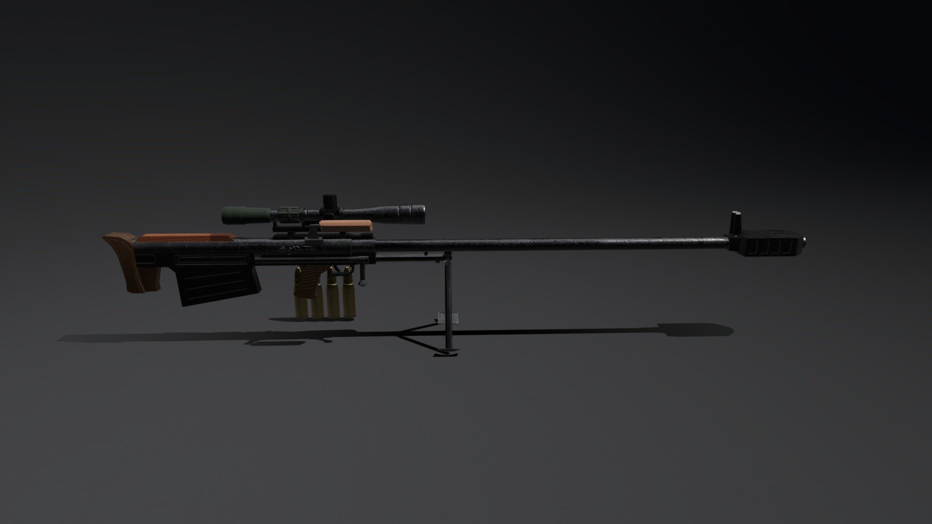 Sniper ASVK Low Poly - Download Free 3D model by SergioBaez [d12b72f ...