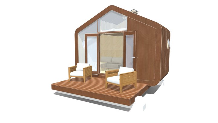 PlyHouse 2 section - 10м2 3D Model
