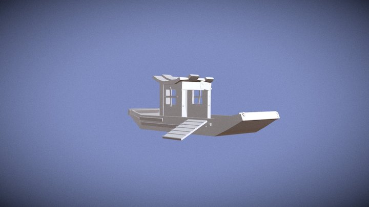 Simple River Boat Test 3D Model