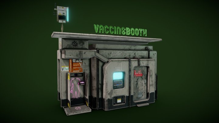 Futuristic Vaccine Booth 3D Model
