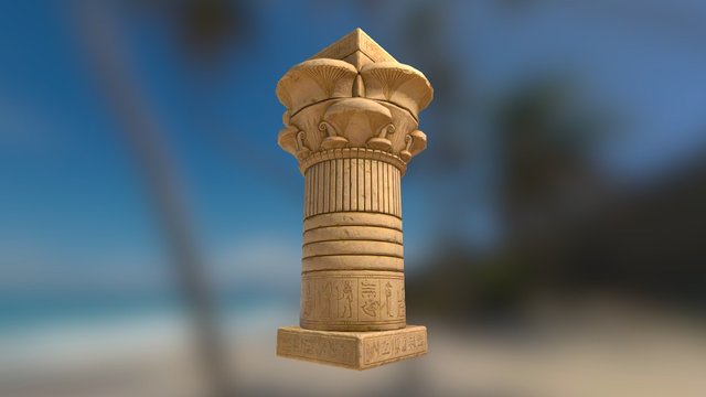 Egyptian Pillar01 3D Model