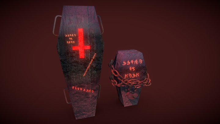 Coffin "Anime is dead" 3D Model