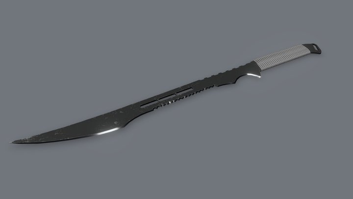 Modern Tactical Sword 3D Model