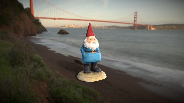 Photogrammetry- Travelocity Gnome Low Poly 3D Model