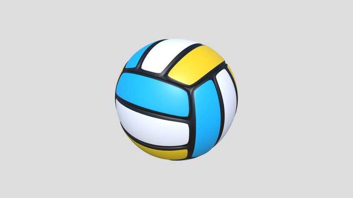 3D Free Volley Ball Game Asset PBR Texture Model 3D Model