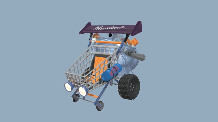 Dae Shopping Cart 3D Model