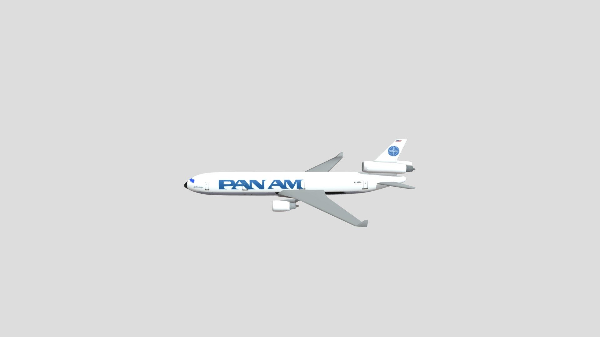 Mcdonnell Douglass MD11F Pan American Cargo Download Free 3D model by BlenderWitek