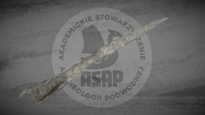Grot broni drzewcowej - Jezioro Orchowskie 3D Model