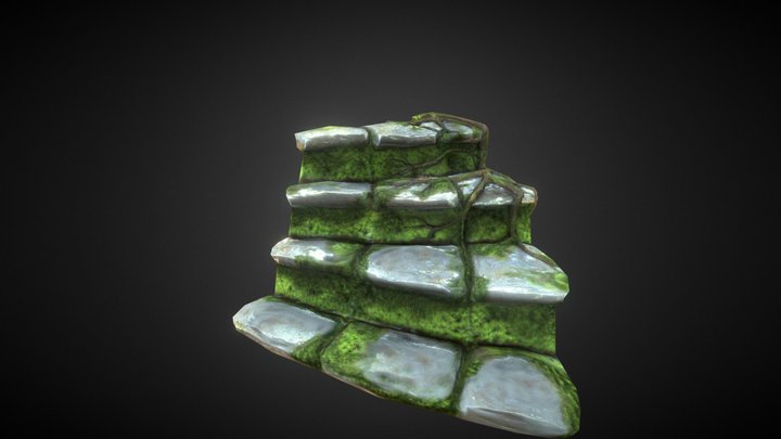Stone Stair 3D Model