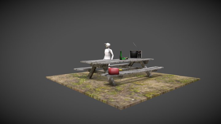 Forest Loner - 3 Simple props 3D Model