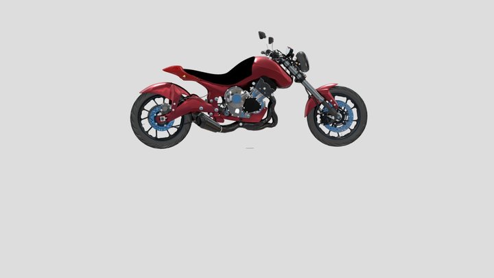 Custom Motorbike Concept Model 3D Model
