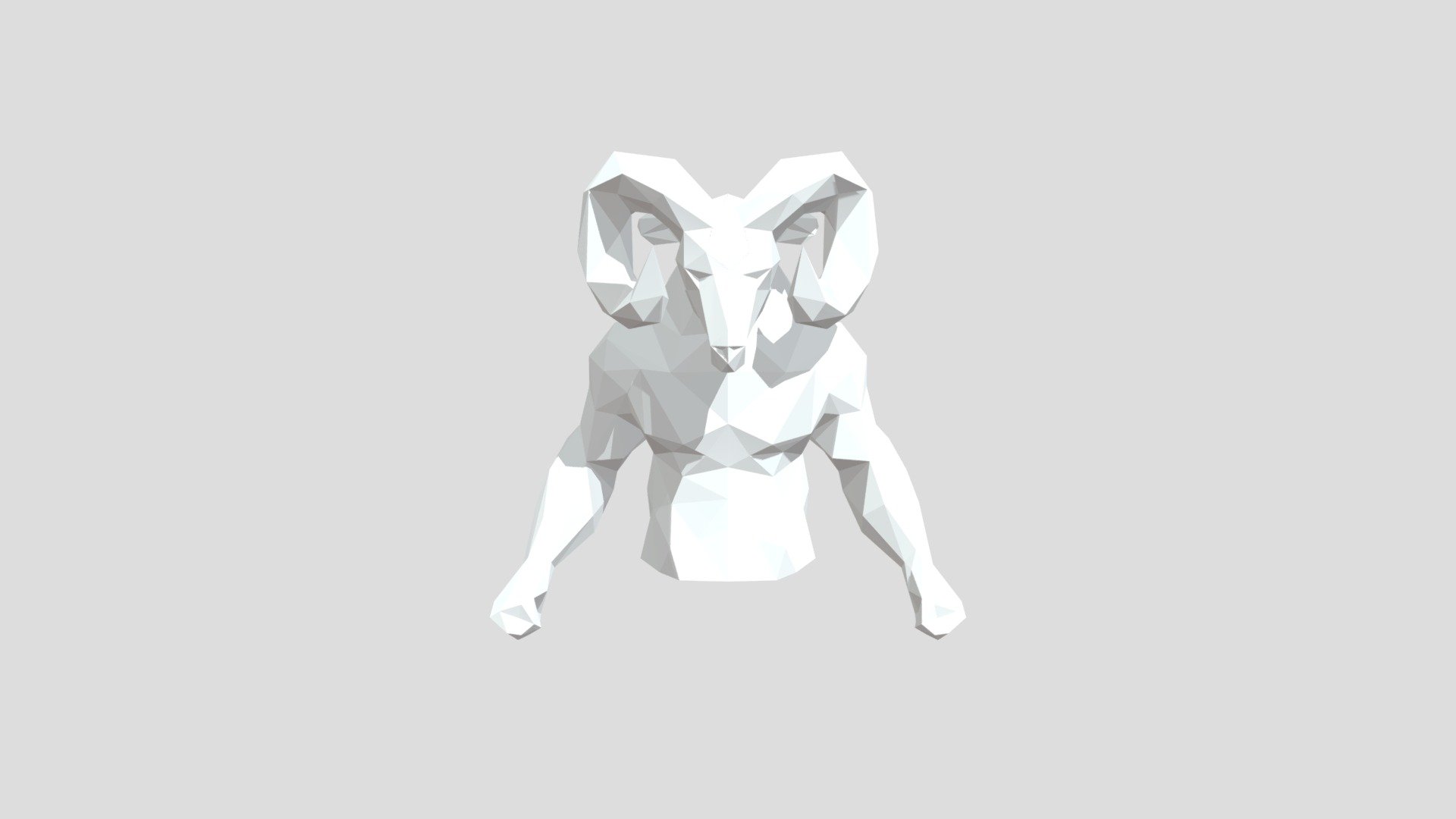 Ram head statue Low poly - 3D model by Nguyen (@capsulehanoi) [d1320d3 ...