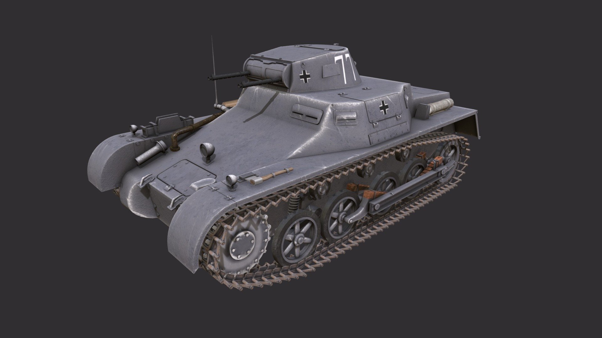 PzKpfw 1 - Panzer 1 - Ausf. B - 3D model by Kirill Ovchinnikov (@k ...