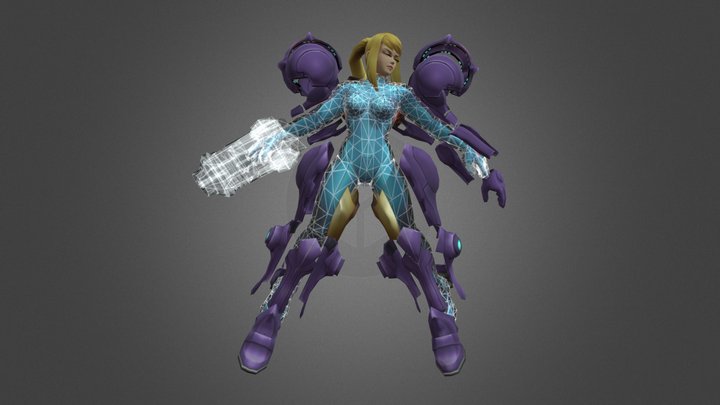 Wii - Super Smash Bros Brawl - Power Suit Samus 3D Model