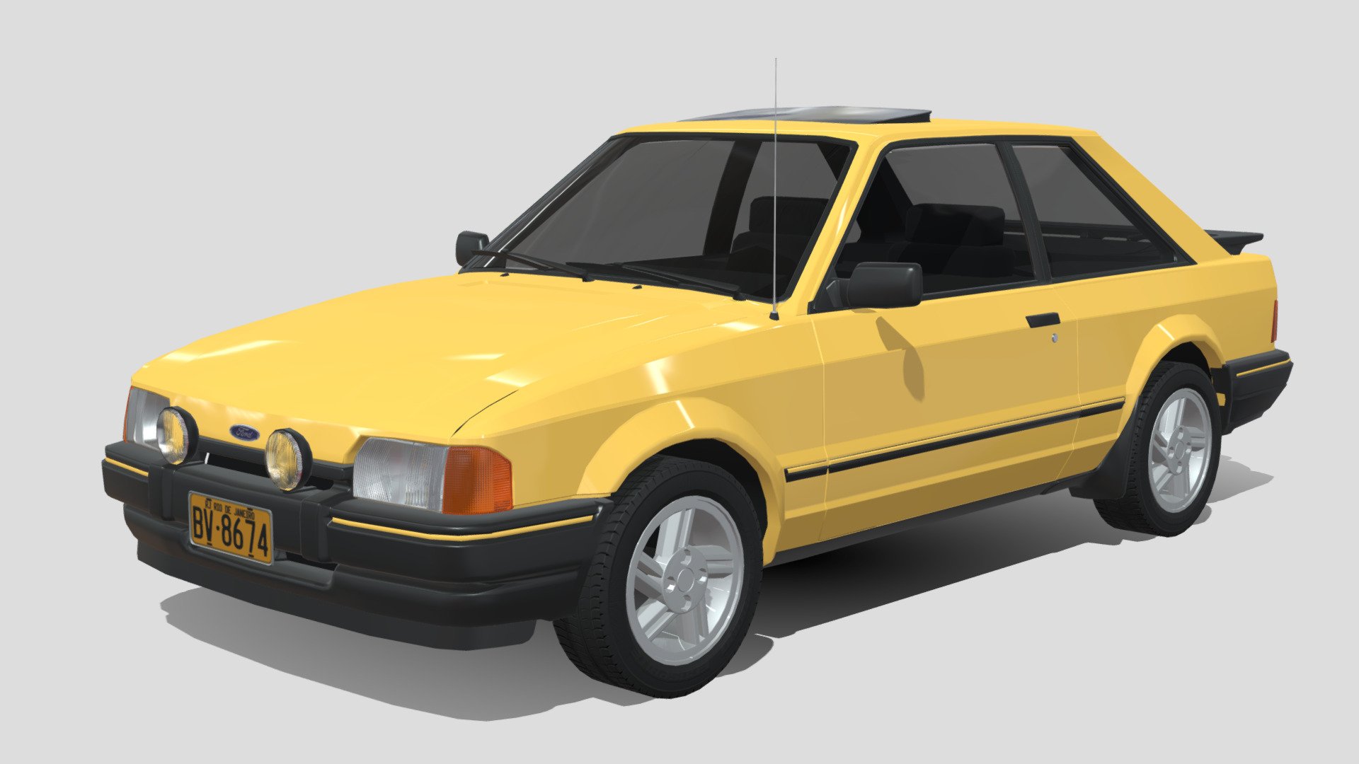 1987 Ford Escort XR3 Hatchback - 3D model by Ezo (@EzoYEAHH) [d133cc7 ...