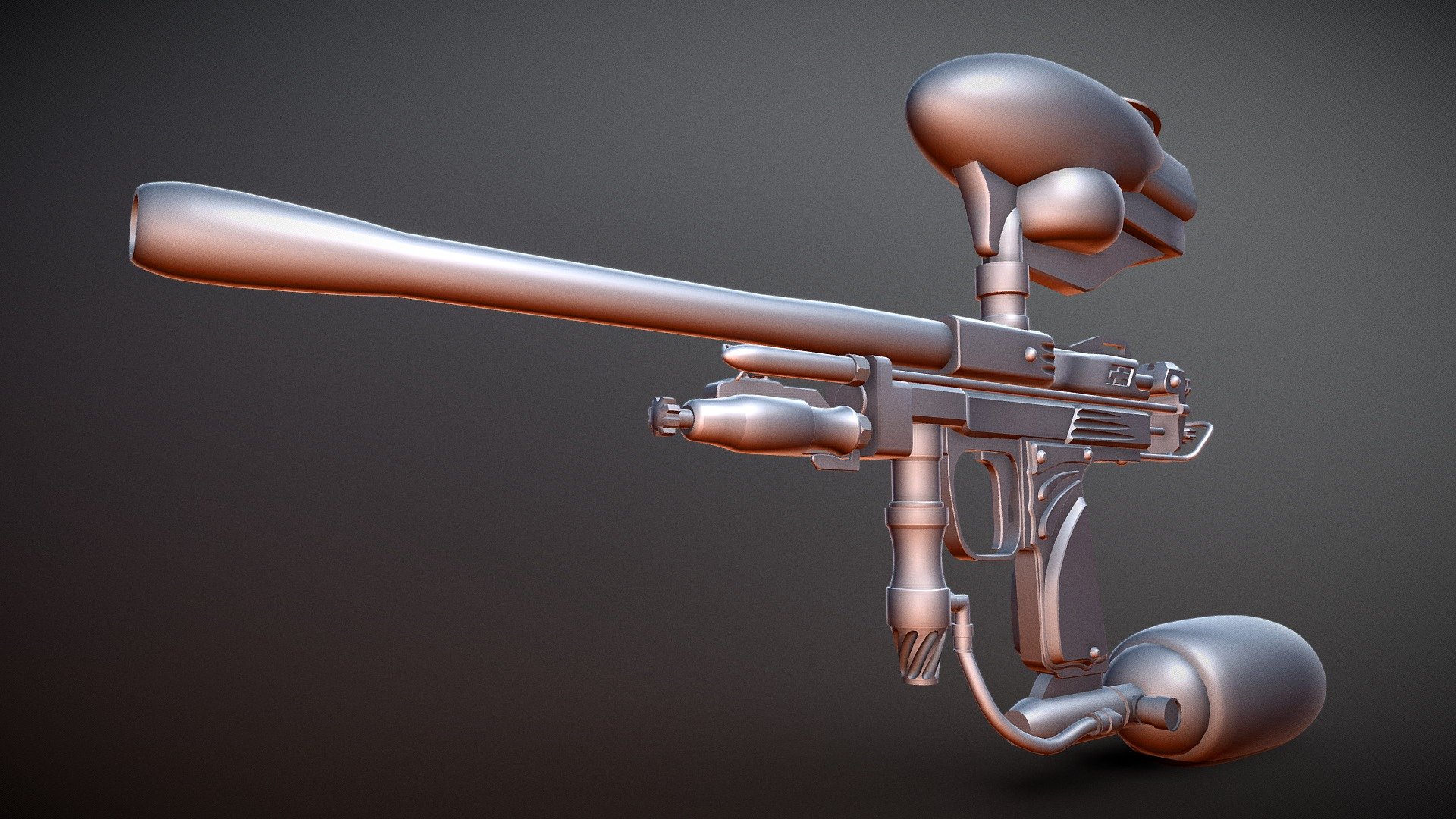 Paintball Marker Wip 3d Model By Mzone3d [d13510a] Sketchfab