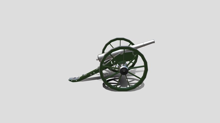 12 Pounder Cannon (Iron) FREE 3D Model