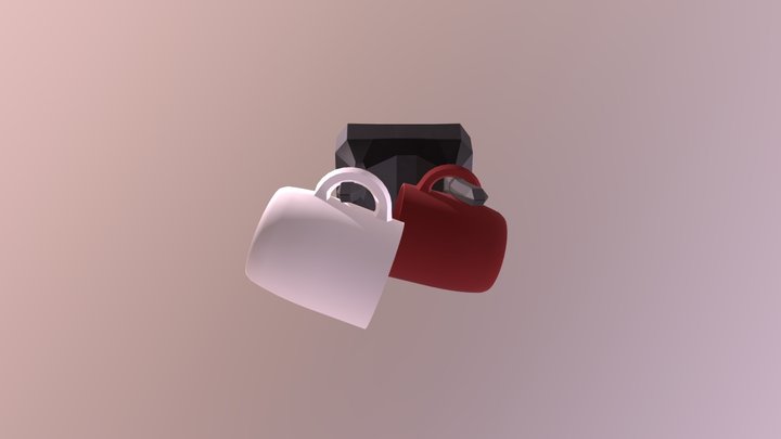 Mugs And Holder 3D Model