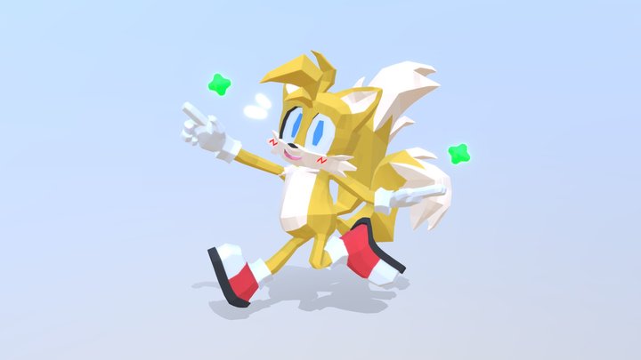 Low Poly Tails 3D Model
