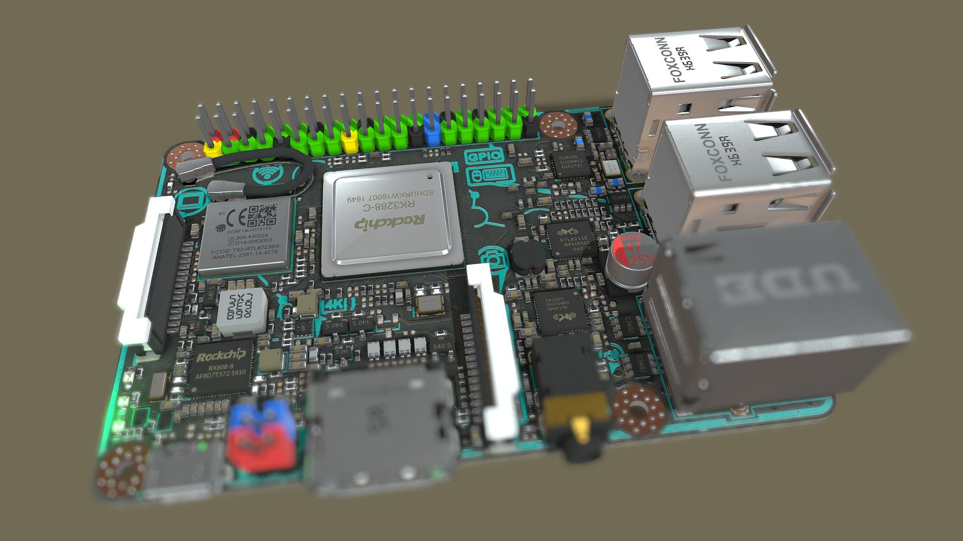 Asus Tinker Board 1.2 - Buy Royalty Free 3D model by F2A (@Fa_Sketch) [d13a96f] - Sketchfab Store