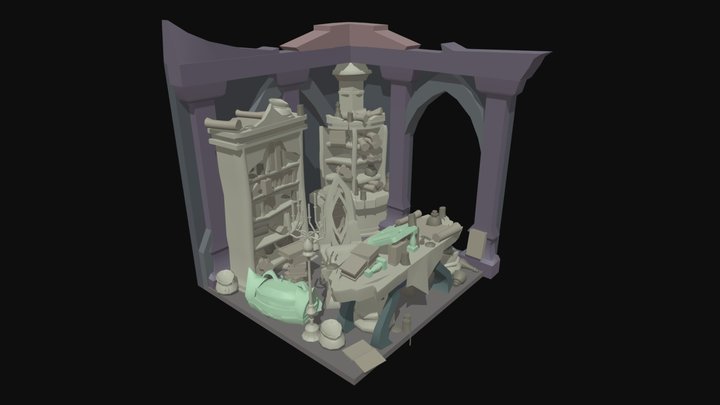 DAE Crib - Elven Study 3D Model