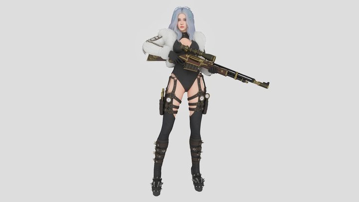 Frost Huntress 3D Model