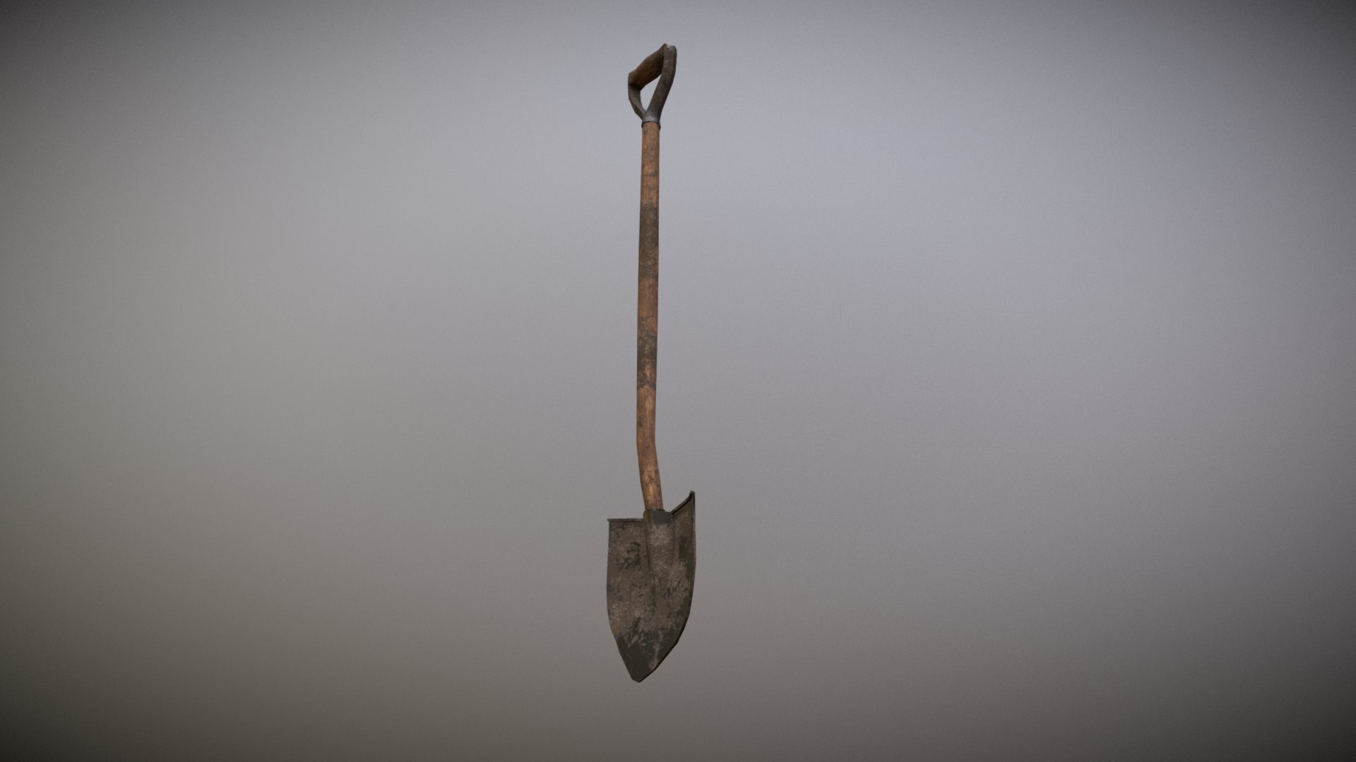 3D model Low Poly Dirty Shovel - This is a 3D model of the Low Poly Dirty Shovel. The 3D model is about a wooden pole with a handle.