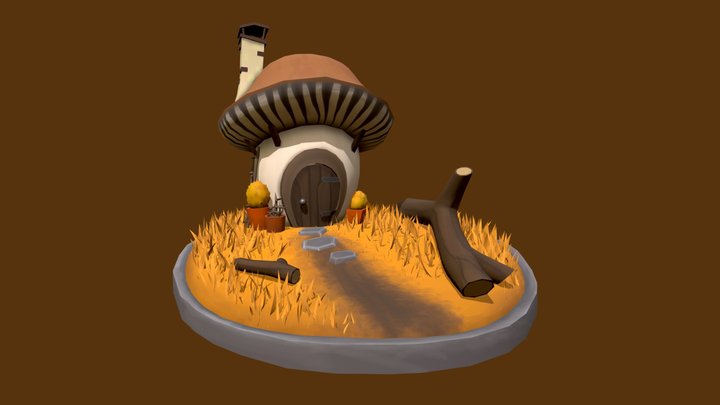 Mushroom Hut 3D Model