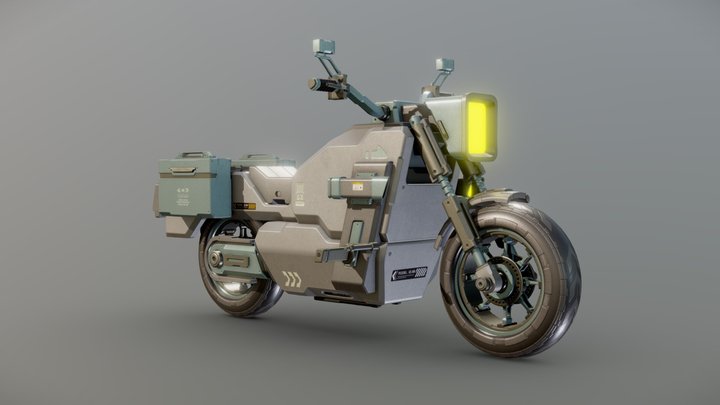 Motorbike Concept - SAIPAN Scout - CC1000 3D Model