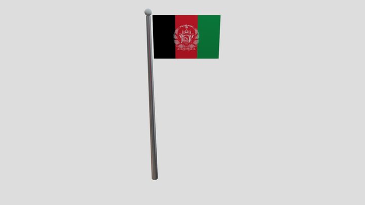 Afghanistan Flag 3D Model