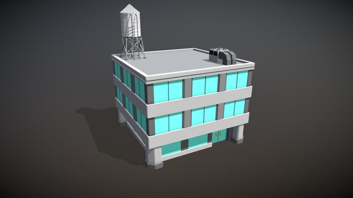 Low Poly Building 2 3D Model