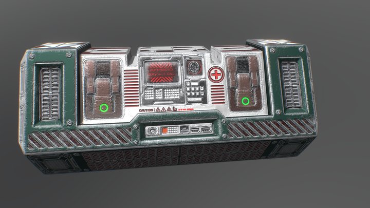 Sci Fi Med Crate 3D Model