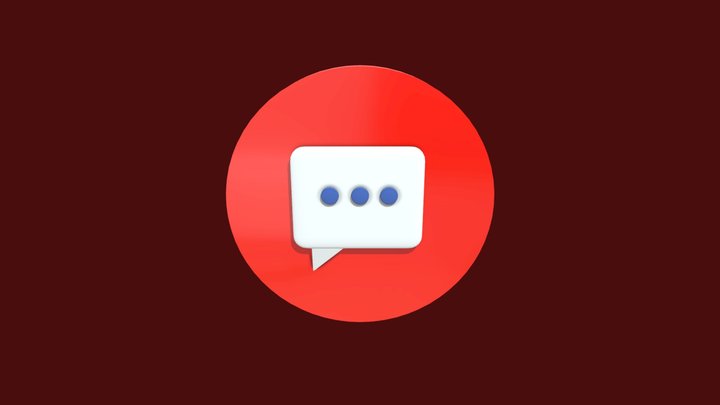 Chat Bubble Icon – Modelo 3D gratuito STL