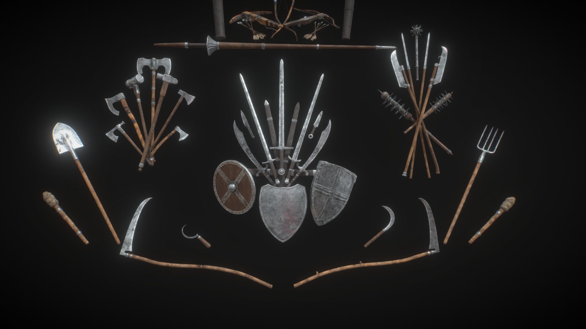 Medieval Weapons - 3D model by VP.Studio3d [d13ffdc] - Sketchfab
