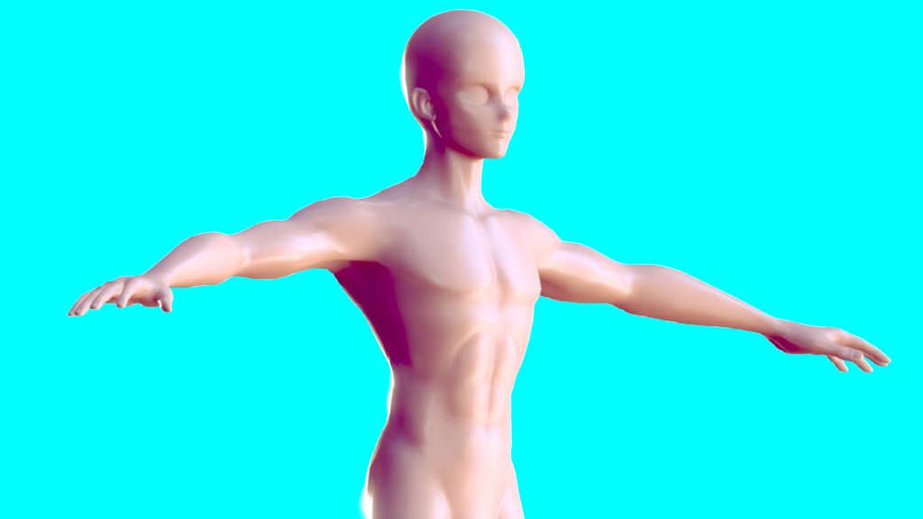 Anime boy male model T-pose base basic FREE