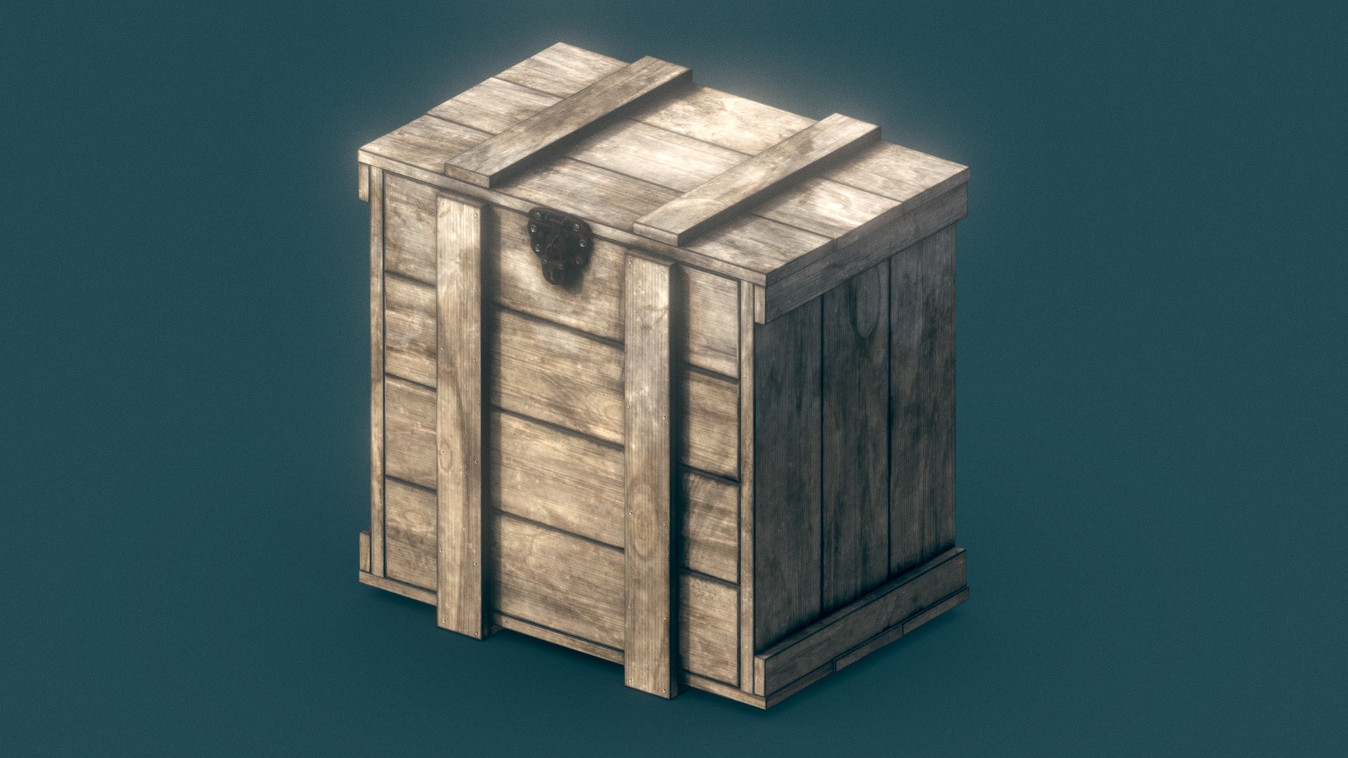 3D model CHEST V2 - This is a 3D model of the CHEST V2. The 3D model is about a wooden box with a hole in it.