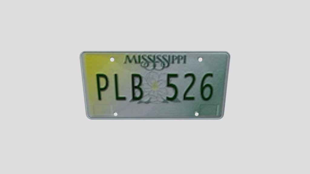 Mississippi Licence Plate Pl