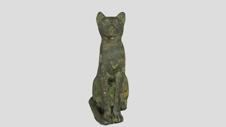 Egyptian bronze cat 3D Model