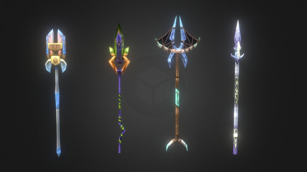 Weapons Vol.6 Spears Hand Painted